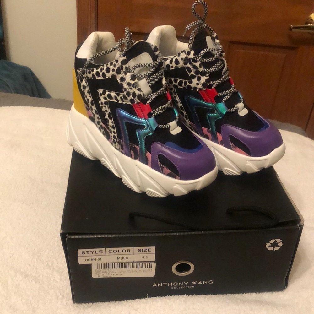 Anthony Wang collection, Logan - 01 multi colored size 6.5 platform shoes